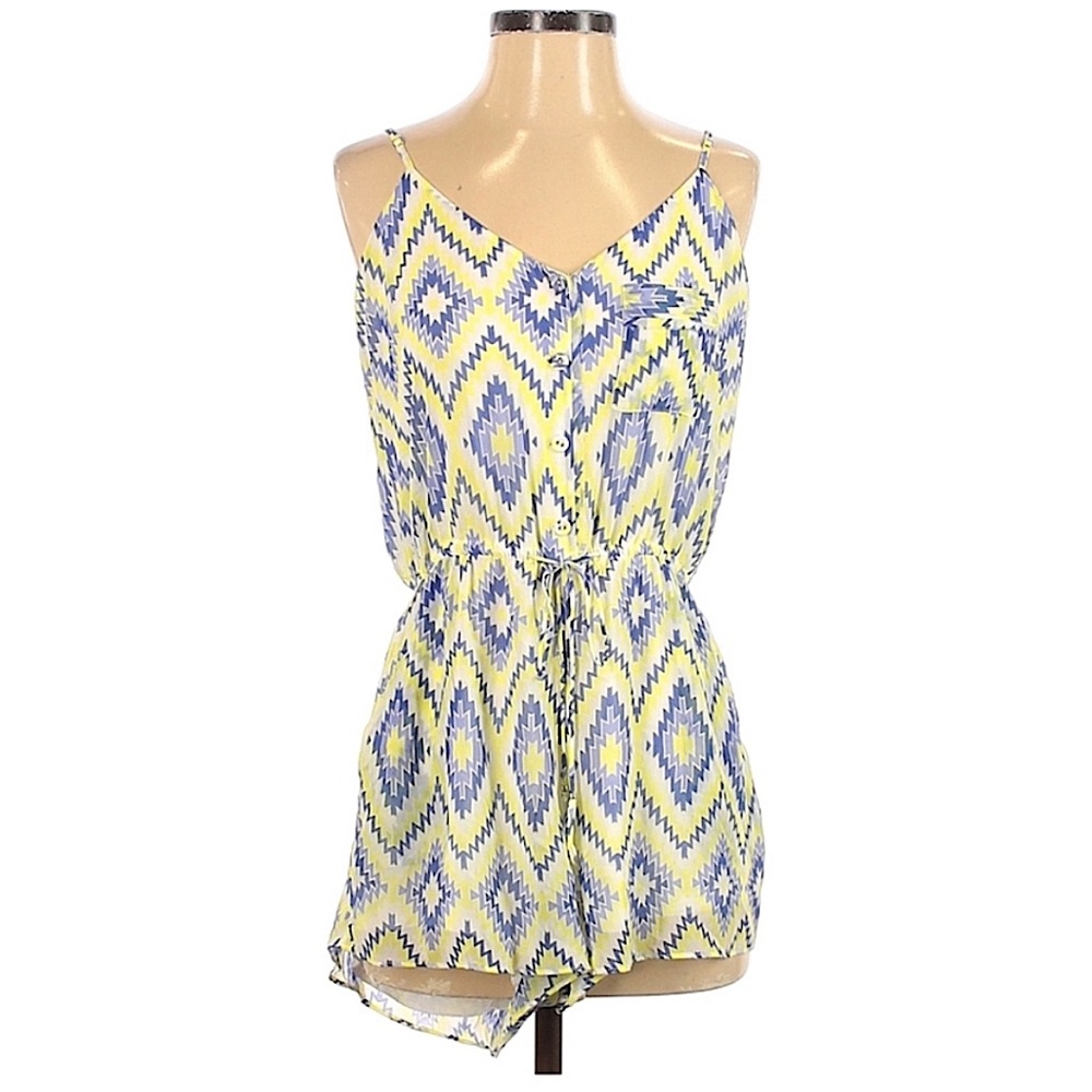 Dolce vita by revolve vneck chevron print sleeveless boho romper XS